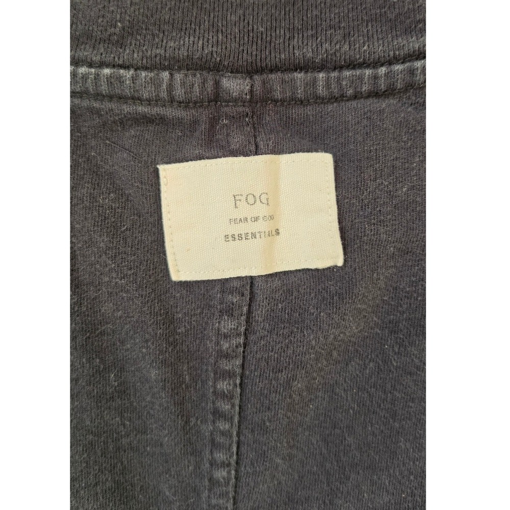 Fear of God Essentials Black Cotton Back Logo T-Shirt sz M
